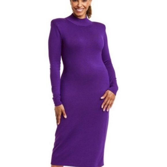 Sergio Hudson Sweater Purple Dress, Various Sizes-NWT - Picture 7 of 11